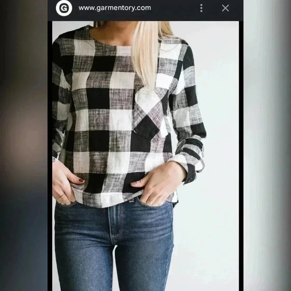 BELLA DAHL BUTTON BACK LINEN PULLOVER Size S - Picture 2 of 7